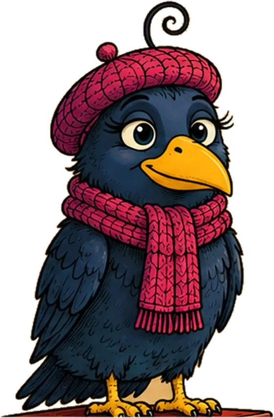 Parleo — a crow in a beret